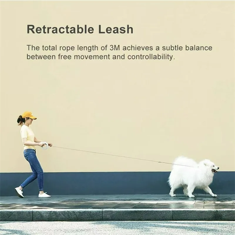 Retractable Dog Leash - Moestar UFO 개폐식 가죽 끈 2