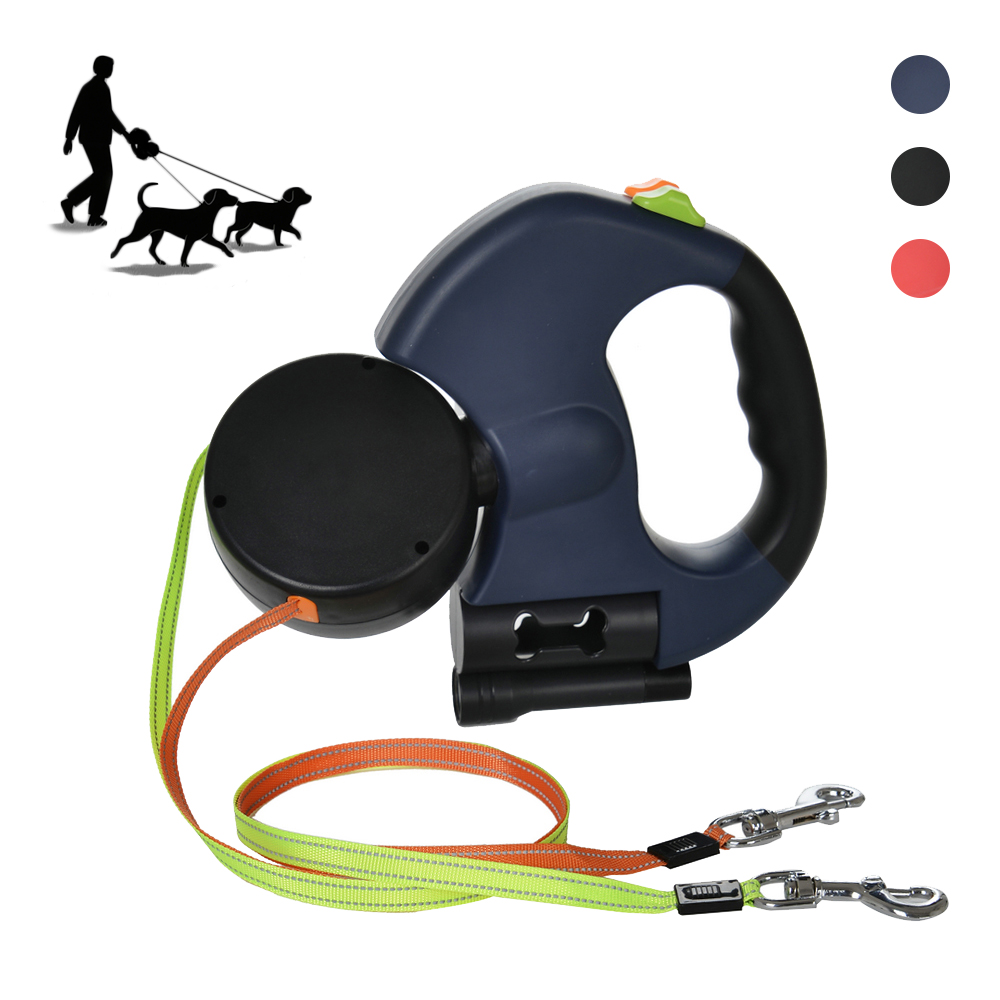 Retractable Dog Leash - Dual Pet Leash for 2 Dogs