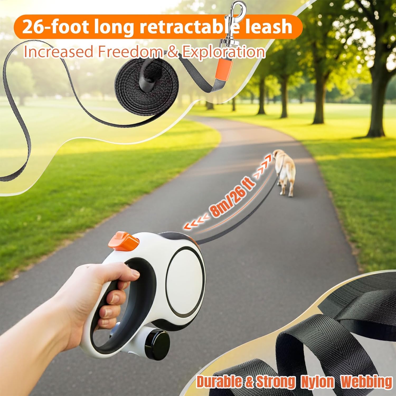 5m 8m 50kg Dog Leash Retractab - Retractable Dog Leash ulasan dan harga
