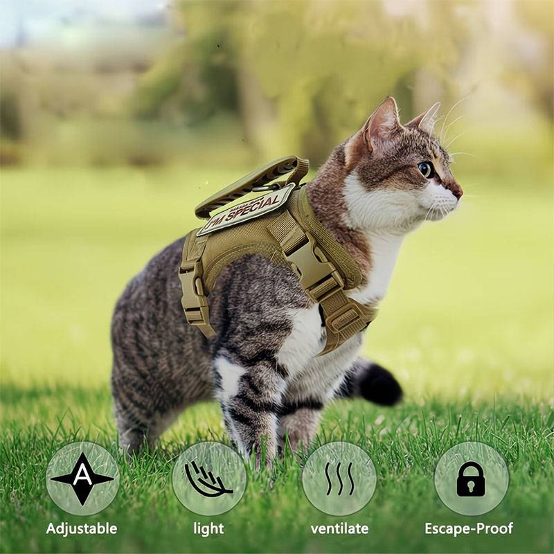 Breathable Tactical Pet Harnes - Retractable Dog Leash ulasan dan harga